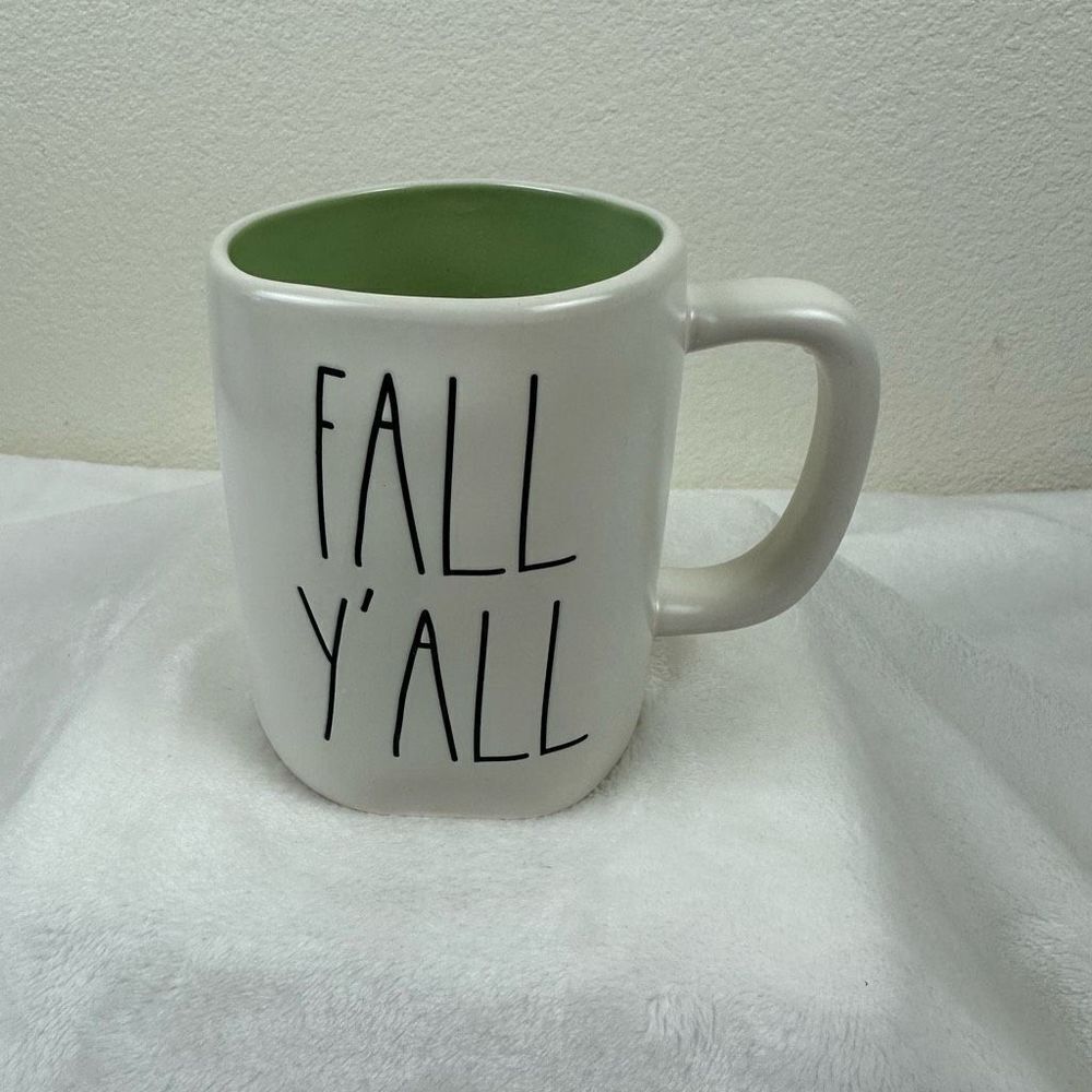 Rae Dunn FALL Y’ALL White and Green Mug